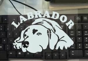 ラブラドールレトリーバー ステッカー 犬 おしゃれ かわいい 大型犬 シルバー 車 ドレスアップ インテリア