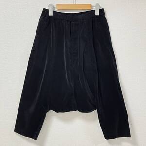 BLACK COMME des GARCONS ベロア サルエル イージー パンツ ブラック Sサイズ ブラック コムデギャルソン ペンギンパンツ archive 4100107