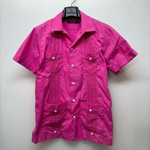 1piu1uguale3 キューバシャツ 定価48,600円 6(XL) 送料230円〜 ウノピュウノウグァーレトレ CUBA SHIRT AKM wjk ショッキングピンク 清涼