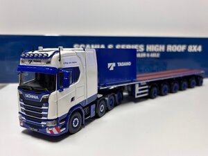 IMC 1/50 SCANIA S-Serie high roof Nooteboom flatbad trailer Tadano　建設重機　スカニア　トレーラー