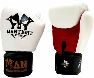 ★超限定★10oz★レア新品★MAN FIGHT★ボクシンググローブ★白/赤/黒★本革製★マジックテープ式★在庫わずか★