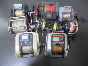 ∝6 リール いろいろ 色々 まとめて 電動リール 両軸リール PENN ペン Daiwa ダイワ SHIMANO シマノ 検：ベイトリール 釣具 ジャンク品