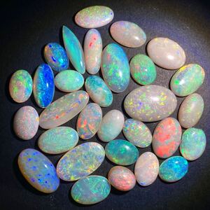 1円〜!!遊色効果!!☆天然オパールおまとめ87ct☆j 約17.4g ルース 裸石 宝石 ジュエリー jewelry opal w5 す22