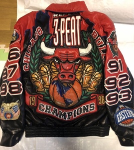 ジェフハミルトン　jeff hamilton nba ブルズ　ジャケット　3peat 3連覇　エアジョーダン　ナイキ　supreme シュプリーム　スラムダンク