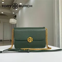 TORY BURCH トリーバーチ ショルダーバッグ ハンドバッグ クロスボディ 斜め掛け アコーディオンバッグ レディース　アウトレット品　ダークグリーン　#39734