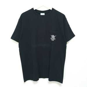 即決 S 90s バンズ VANS パイレーツ PIRATE ポケT Tシャツ HANES 黒 USA製