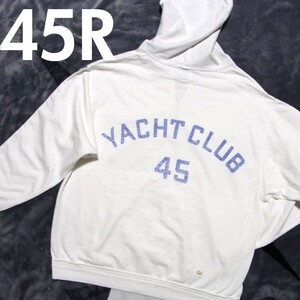 45R でこぼこ天竺の908フーディ パーカー 2 白 オフホワイト 45rpm YACHT CLUB