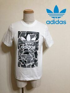 【新品】 adidas originals CAMO LABEL TEE アディダス オリジナルス カモフラージュ柄 ラベル Tシャツ トップス サイズS 半袖 白 DH4768