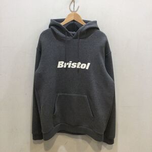 F.C.R.B エフシーアールビー FCRB-222135 logo hoodie ロゴパーカー グレー Lサイズ 690659