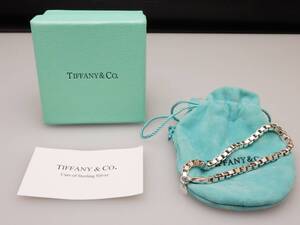 美品 TIFFANY&Co. ティファニー シルバー 925 ベネチアン チェーン ブレスレット　箱付き