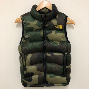 (24) THE NORTH FACE キッズ ダウンベスト ヌプシダウン 150cm 迷彩 カモフラ NDJ91611 ノースフェイス ベスト アウター