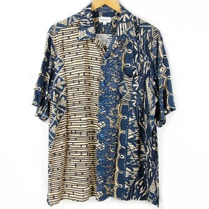 ■JAMS ジャムズ × JOURNAL STANDARD ジャーナルスタンダード 購入 / Surf Line HAWAII / レーヨン 総柄 アロハシャツ size XL / ブルー