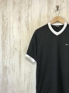 117☆【90s vintage t-shirt スポーツ メッシュTシャツ】NIKE ナイキ 黒 L