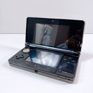 337【中古】Nintendo 3DS 本体 CTR-001 コスモブラック ニンテンドー3DS タッチペン付き 任天堂 ゲーム 動作確認 初期化済み 現状品