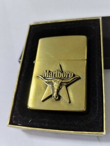 未使用　Marlboro　Zippo　BRASS　マルボロ　ジッポー　ブラスケース　1992年製造　懸賞当選品　希少品　新品　マールボロ