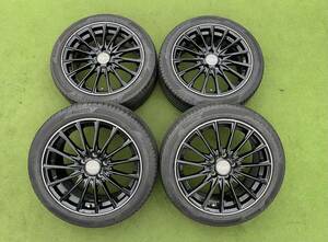 ◆希少！EURO TECH R SPORT ◆ 17x7.5J+50/PCD:112/5穴◆4本. POWERCY. 225/45R17. 2021年製. ベンツAクラス/Bクラス/アウディ等に