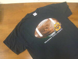 ☆管理NO.699☆サイズXL 古着 Hanes OKLAHOMA STATE COW BOYS ヴィンテージ Tシャツ ブラック色系☆