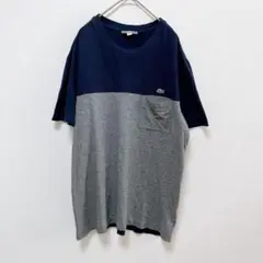 LACOSTE ラコステ　クルーネックTシャツ 　L　5　ネイビーグレー　春夏秋