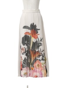 TI4494*定価 19,800円《AMERI アメリ》2023SS*MEDI ROENTGEN FLOWER PLEATS SKIRT*レントゲン花柄*プリーツロングスカート*Size M*