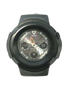 CASIO◆ソーラー腕時計・G-SHOCK/デジアナ/BLK/AWG－500J－1AJF/ブラック