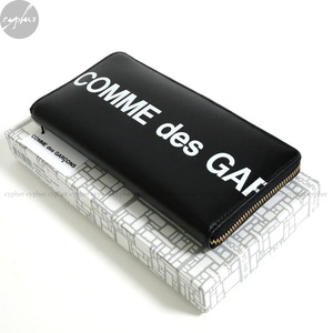 新品 COMME des GARCONS Wallet SA0110HL HUGE LOGO ブラック コムデギャルソン ウォレット ロング レザー 財布 長財布 ヒュージ ロゴ 黒