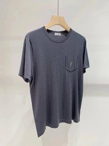 ブルネロクチネリ　BRUNELLO CUCINELLI レディース　半袖　Tシャツ　文字ロゴ　シルク使用　S-L　サイズ選択可能