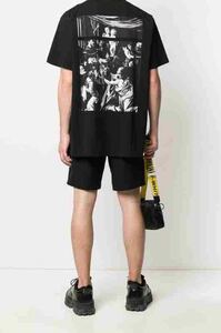 正規 新品 20SS OFF-WHITE c/o VIRGIL ABLOH OFF WHITE CARAVAGGIO T-SHIRT オフホワイト オフ ホワイト カラヴァッジォ Tシャツ 黒 XXS