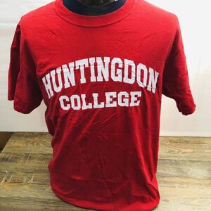 ジャージーズ　JERZEES M HUNTINGDON COLLEGE プリントTシャツ レッド