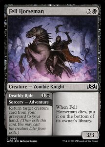 MTG ■黒/英語版■ 《不吉な騎手/Fell Horseman》エルドレインの森 WOE