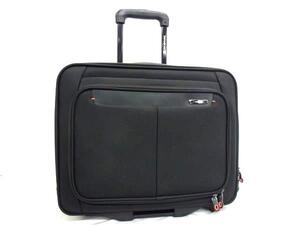 1円 ■美品■ Samsonite サムソナイト ナイロン 2輪 キャリーバッグ キャリーケース スーツケース 旅行かばん ブラック系 FJ3101