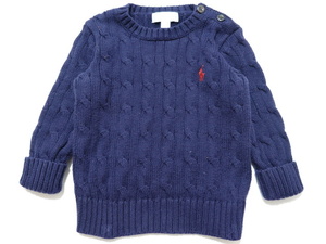 ●ラルフローレン RALPH LAUREN コットンケーブルニットセーター 80 ●0922●