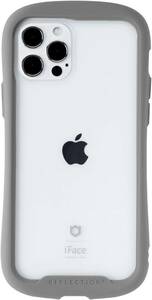 iFace Reflection iPhone 12/12 Pro ケース クリア 強化ガラス (グレー)【アイフォン12 アイフ