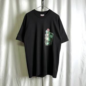 90s USA製 Blam! プリント Tシャツ L ブラック 黒 スケート サーフ ヒップホップ BAYSIDE 80s 90s 古着 y2k オールド ビンテージ