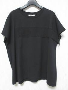 ZUCCa ズッカ 21SS フリンジジャージープルオーバー Tシャツ ZU11JK097 M レディース ブラック yg6259