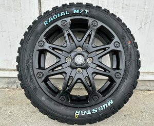 新品 タイヤホイールセット 165/60R15 1台分 ダイハツ タフト マッドスター ラジアル MT ホワイトレター BountyCollection MUD-X