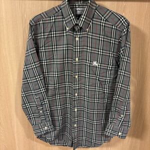 ◆美品◆90s イングランド製　 ヴィンテージ　Burberrys長袖チェック シャツ　サイズ37（S）