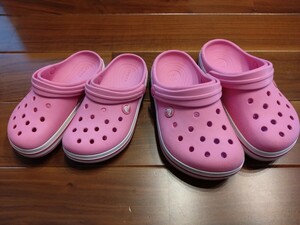 クロックス　クロックバンド　18.5＆20センチ　ピンク　 crocs