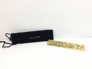 [K-2023]TAKEOde365 タケオニシダ☆ブローチ ゴールド 保存袋付き★売り切り 1000円スタート♪