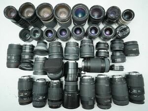 ★キヤノン マウントAFレンズなど★EF LENS/Tokina/TAMRON/SIGMA/Kenko/COSINA/ 等 計:40点まとめ【ジャンク品】30138