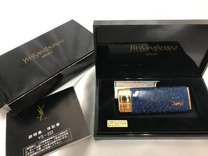 キングラム[12] ★未使用★ YEVSAINT LAURENT イブサンローラン YSL ライター マーブル ブルー YS-333 010@U81 ★送料無料★