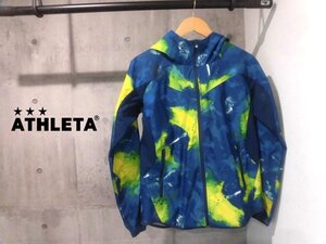 ATHLETAアスレタ CAFE DO BRASIL フード付き 総柄 ストレッチ ジャケット M/メッシュ切替 フーディ/パーカー/メンズ/サッカー フットサル