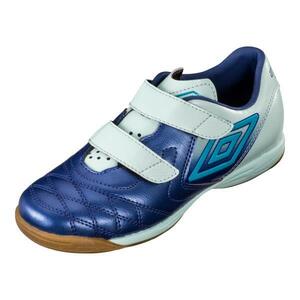 ★アンブロ/UMBRO★新品　ARC シーティー BL JR WIDE IN　17ｃｍ　Sブルー×Fアクア×アクア　ベルクロ フットサルシューズ