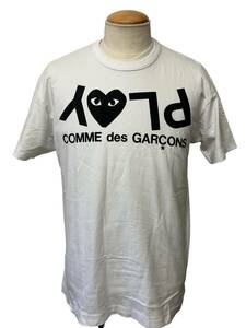 比較的美品 PLAY COMME des GARCONS プレイ コムデギャルソン Tシャツ XL 白黒 xpv