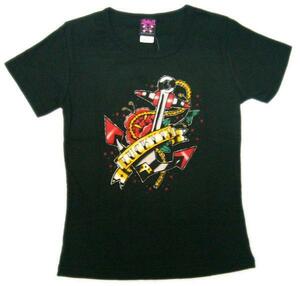 ★ラッキー13 Tシャツ LUCKY13 Old Anchor 錨 Ladys-S! tattoo