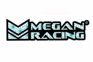 【公式】在庫あり メーガンレーシング megan racing ロゴ 型抜き 総柄 ステッカー 新商品 水色 スカイブルー ライトブルー 全5種類 