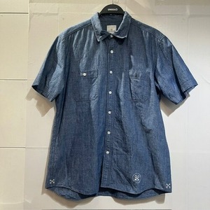 UNIFORM EXPERIMENT 18ss UEN PHYSICAL FITNESS CHAMBRAY WORK SHIRT サイズXL ユニフォームエクスペリメント シャンブレー半袖シャツ