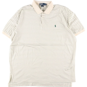 古着 ラルフローレン Ralph Lauren POLO by Ralph Lauren 半袖 ボーダー ポロシャツ メンズXL /eaa357086