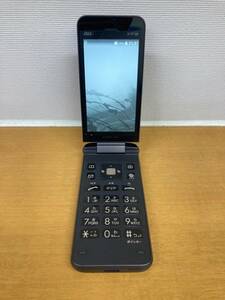 I022【中古】京セラ 携帯電話 GRATINA au KYF39 ブラック 　(カメラあり)　本体のみ