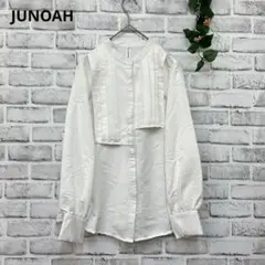 ♡良品【JUNOAH】ジュノア（M）アシンメトリーケープブラウス　シャツ　 レア