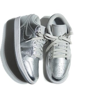 P2752R38　▼NIKE ナイキ▼　24SS AIR JORDAN 1 LOW SE ジョーダン スニーカー シルバー 6.5/23.5cm FN5030-001 METALLIC SILVER/WOLF GREY